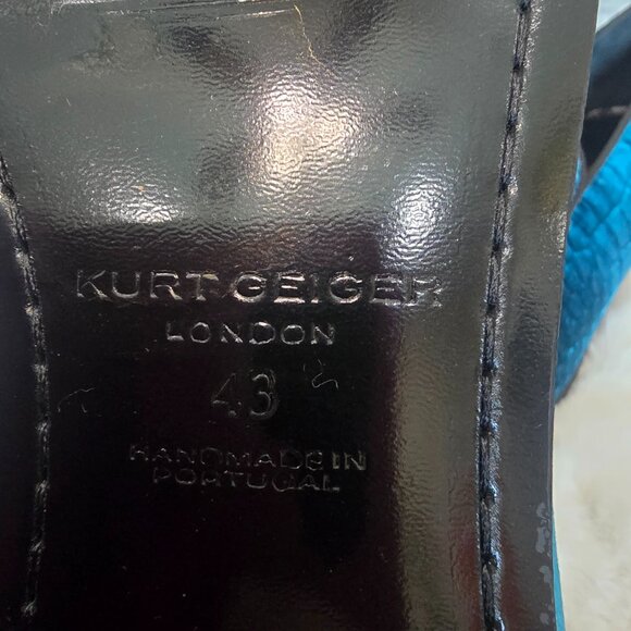 Kurt Geiger Men's Henry Croco Velvet Tassel Loafers Teal Sizes NEW Formal - Picture 8 of 11